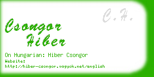 csongor hiber business card